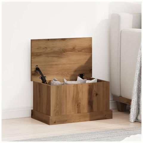 Scatola Portaoggetti Rovere Artigianale 30x50x28 Cm Multistrato - Foto 1