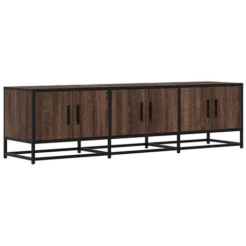 Mobile Tv Rovere Marrone 150x35x41 Cm In Truciolato E Metallo - Foto 2