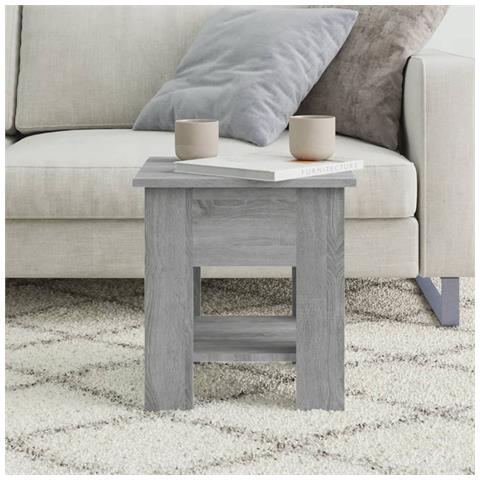 Lusso Casadino - Tavolino Da Salotto Grigio Sonoma 40x40x42 Cm Legno Multistrato - Foto 2