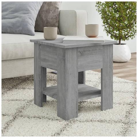 Lusso Casadino - Tavolino Da Salotto Grigio Sonoma 40x40x42 Cm Legno Multistrato - Foto 6