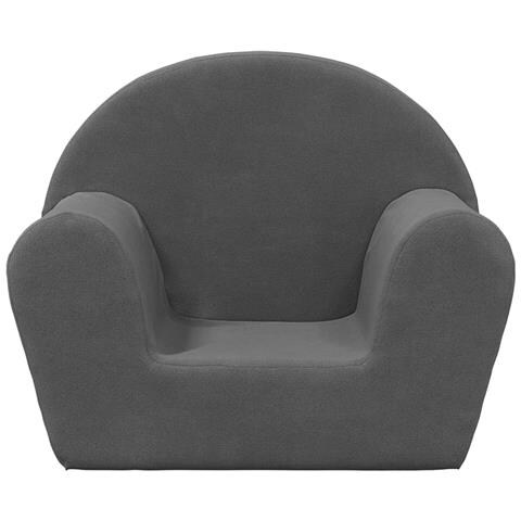 Divano Per Bambini Antracite In Morbido Peluche - Foto 2