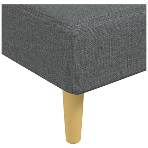 Divano Letto a L Grigio Scuro 279x140x70 cm in Tessuto - Foto 9