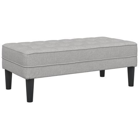 Panca Grigio Nuvola 113x57x39 cm Tessuto - Foto 1