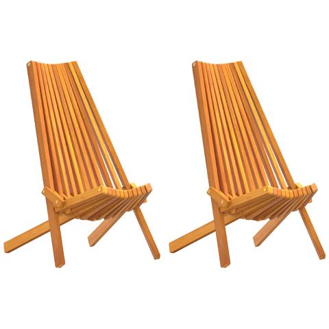 Sedie da Giardino Pieghevoli 2 pcs in Legno di Acacia - Foto 1