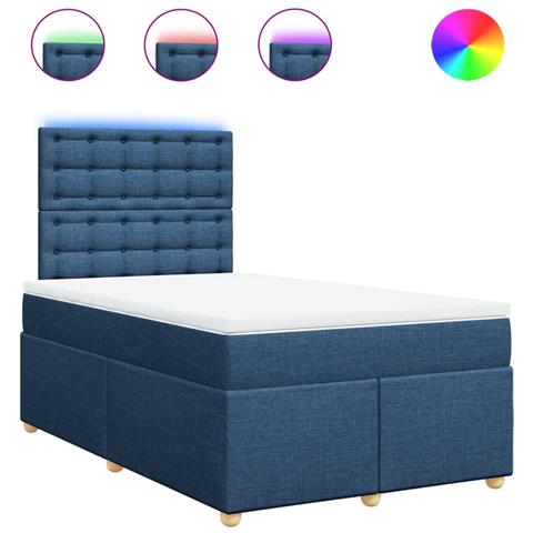 Giroletto a Molle con Materasso Blu 120x190 cm in Tessuto - Foto 1