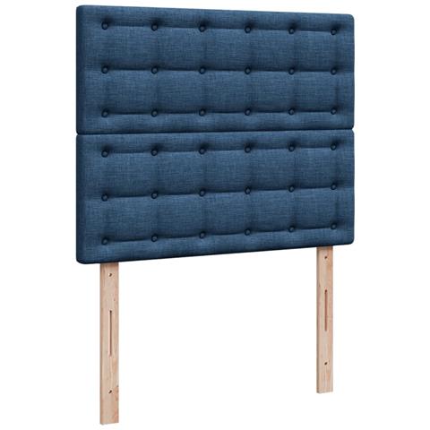 Giroletto a Molle con Materasso Blu 120x190 cm in Tessuto - Foto 9