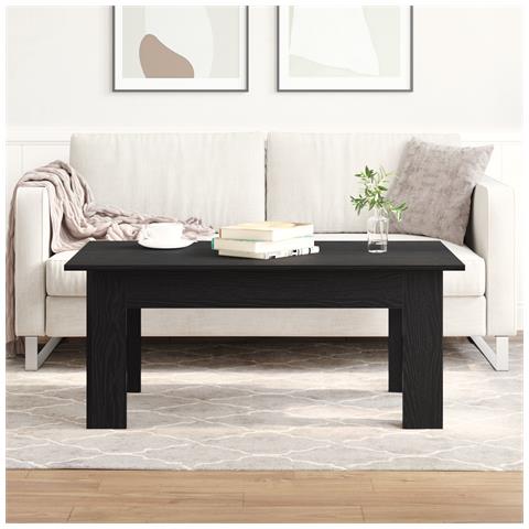 Tavolino da caffè  Nero Rovere 100x60x42 cm in legno ingegnerizzato - Foto 2