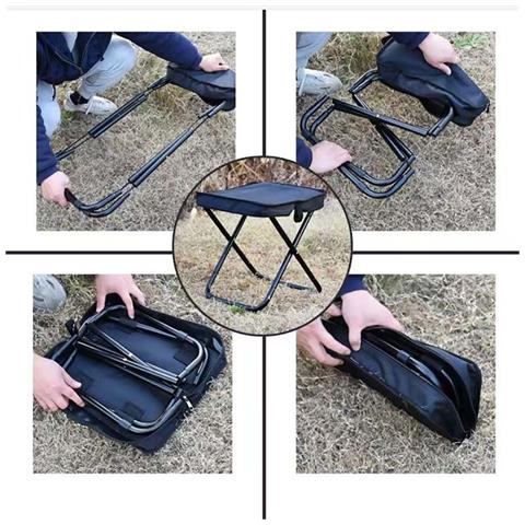 Sedia Pieghevole Da Esterno Grande: Portatile, Resistente E Ideale Per Campeggio E Pesca Green - Foto 3