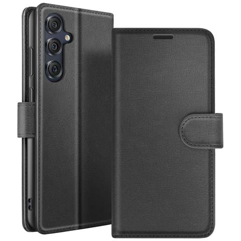 Custodia A Portafoglio Per Galaxy M55 Con Funzione Di Supporto E Linguetta Magnetica, Nero - Foto 1