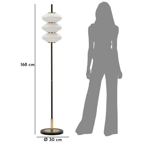 Lampada Da Terra Mf920 - Bianco - Vetro - 30x30x168 Cm - Foto 7