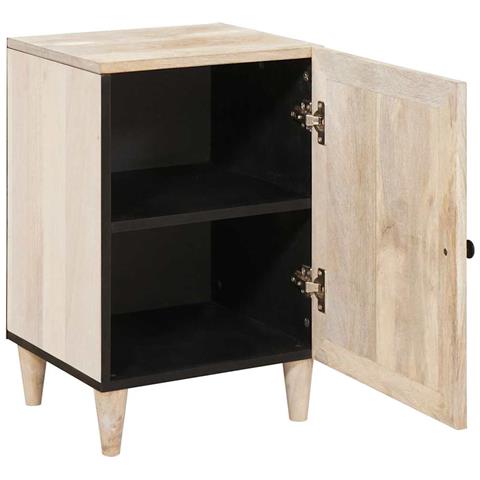 Mobile da Bagno Bianco 38 x 33.5 x 160 cm Legno Massiccio Mango - Foto 1