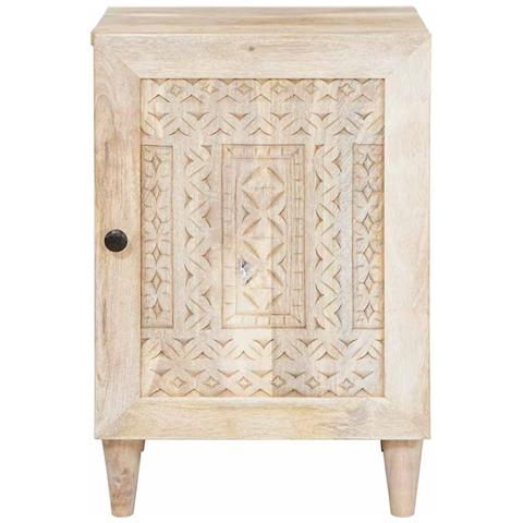 Mobile da Bagno Bianco 38 x 33.5 x 160 cm Legno Massiccio Mango - Foto 2