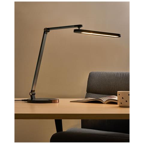 Lampada Da Scrivania A Led Caroy Con Caricatore Wireless Nero - Foto 1