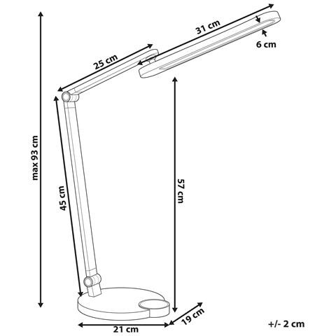 Lampada Da Scrivania A Led Caroy Con Caricatore Wireless Nero - Foto 4