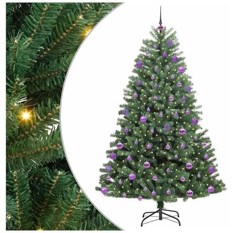 Albero di Natale Artificiale con Rami Pieghevoli Verde 180 cm - Foto 1