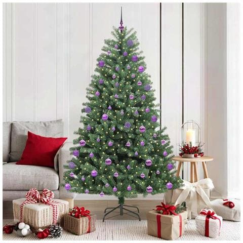 Albero di Natale Artificiale con Rami Pieghevoli Verde 180 cm - Foto 2