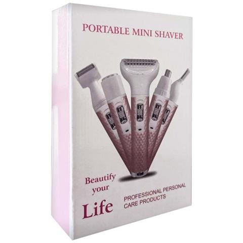 Rasoio Elettrico 5-in-1 Per Donna - Kit Di Depilazione Ricaricabile Usb Pinkgold - Foto 5