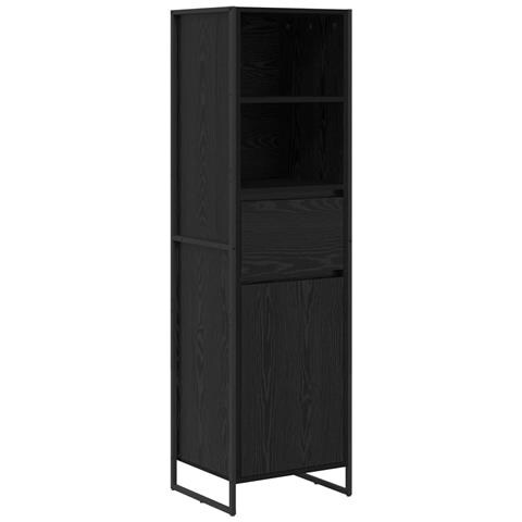 Armadio per Libri con cassetto Rovere Nero 43 x 36 x 150.5 cm - Foto 1
