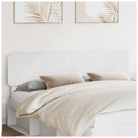 Testiera con testiera Bianco 200 cm Legno multistrato - Foto 2