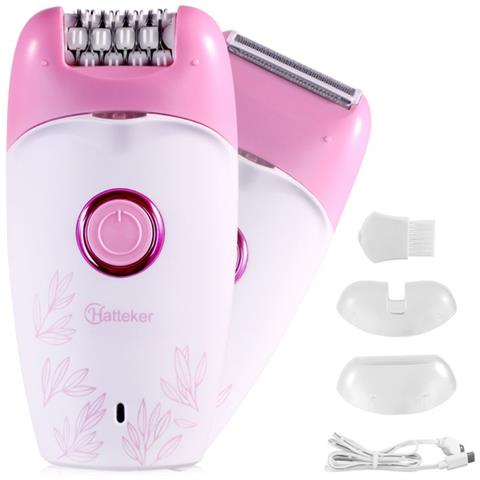 Epilatore E Rifinitore Elettrico 2-in-1 Rosa - Ricaricabile Usb, Luce Led - Foto 1