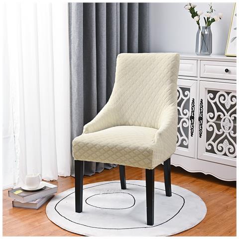 Coprisedia Elasticizzato Jacquard A Diamanti Stile Europeo Imbottito E Morbido Beige - Foto 2