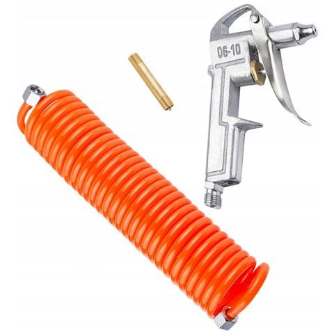 Pistola Di Soffiaggio Con Tubo A Spirale - Compatto E Durevole | 5m Poliuretano, Filettatura 1/4"" | Uso In Officine E Pulizia Veicoli - Foto 1