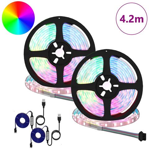 Striscia LED 2 pcs Nero e trasparente 210 x 0,8 x 0,3 cm - Foto 2