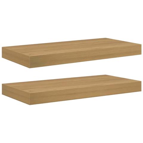 Scaffale da parete 2 pcs Marrone 50 x 23 x 4 cm - Foto 1
