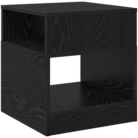 Tavolino Rovere Nero 40,5 x 40 x 45 cm Legno multistrato - Foto 1