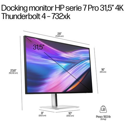 Series 7 Pro Docking Monitor serie 7 Pro 31,5’’ 4K Thunderbolt 4 - 732xk - Foto 12