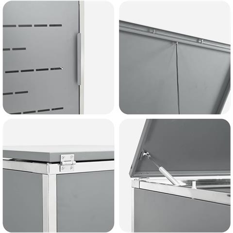 Stoccaggio contenitore a ruote Grigio 77,5 x 69 x 112,5 cm - Foto 9