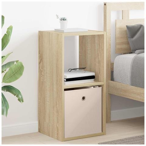 Comodino Rovere Sonoma 35 x 32 x 68,5 cm Legno multistrato - Foto 2