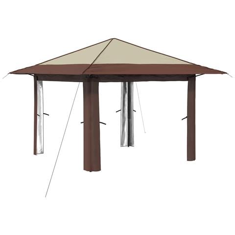 Gazebo senza Parete Crema e Marrone - Foto 1