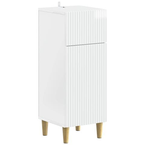 Mobiletto da Bagno ARNHEM Bianco Lucido 30 x 31 x 80 cm - Foto 1