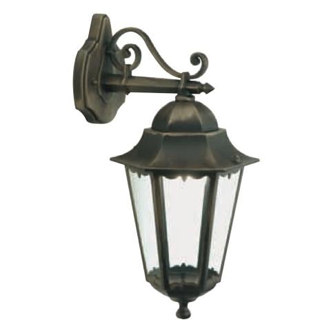 Applique in basso design classico illuminazione esterno nero-oro 100w 6pz - Foto 1