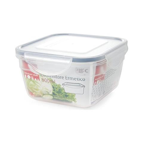 Galileo casa la cucina contenitore ermetico quadrato, 800 ml ... Contenitori in plastica trasparente