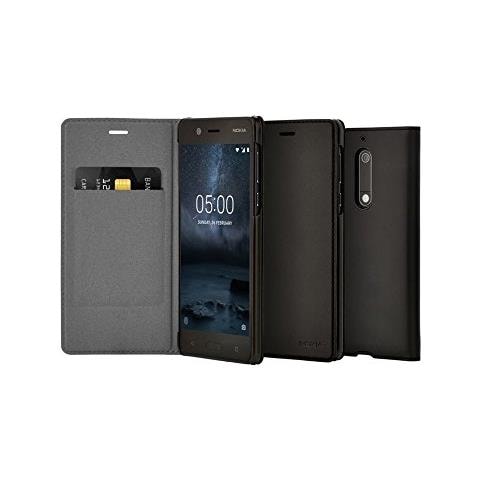Flip Cover Custodia per Nokia 5 Colore Nero - Foto 2