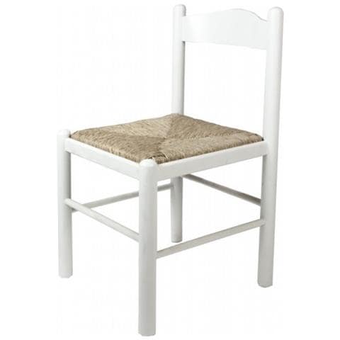 TOMAINO - Sedia Cucina Legno Pisa Impagliata Color Bianco - ePRICE TOMAINO - Sedia Cucina Legno Pisa Impagliata Color Bianco - ePRICE