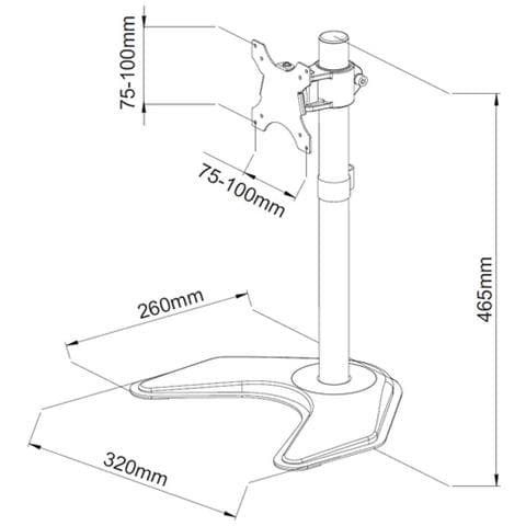Supporto da Scrivania ICA-LCD 2500 per Monitor 13'' - 27'' con Base Portata 10 kg  - Foto 2