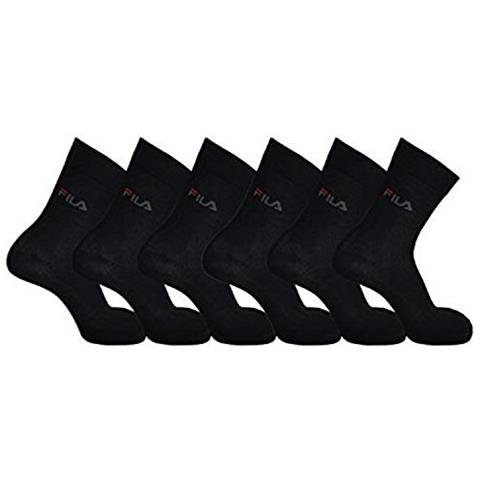 , 6 Paia Di Calze Corte Modello Street In Cotone Elasticizzato. Nero 39/42 - Foto 1