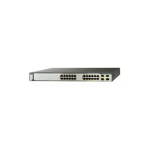 Ethernet Switch Cisco Catalyst 3750G-24PS 24 Porte Gestibile - 24 x RJ-45 - 4 x Slot espansione - 10Base-T, 10/100/1000Base-T - Parato montabile, Desktop - Foto 1