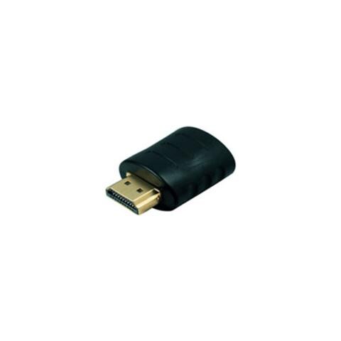 BS77408, HDMI, HDMI, Maschio / femmina, Nero, Oro, Sacchetto di politene - Foto 1