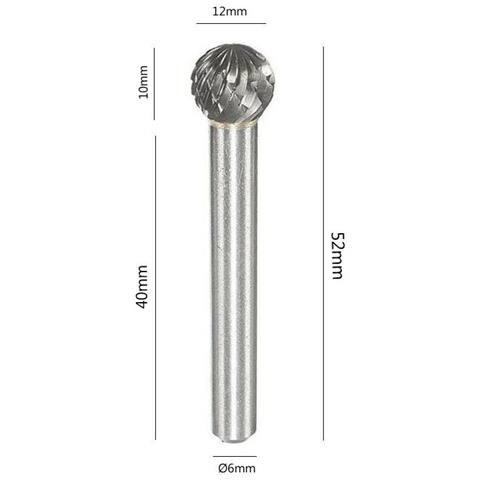 Fresa Da Trapano 10 Mm Gambo 6mm Punta Rotante Per Intaglio Legno Acciaio Ferro - Foto 2