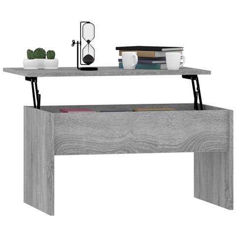 Tavolino Salotto Grigio Sonoma 80x50,5x41,5cm Legno Multistrato - Foto 8