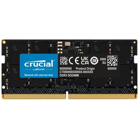 Ddr5 X Nb So-dimm Crucial  16gb 5600mhz -  Ct16g56c46s5 - Foto 1