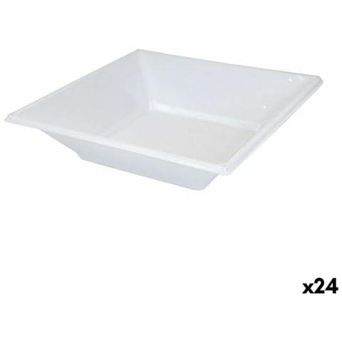 Set Di Piatti Riutilizzabili Algon Bianco Plastica (24 Unità) - Foto 1