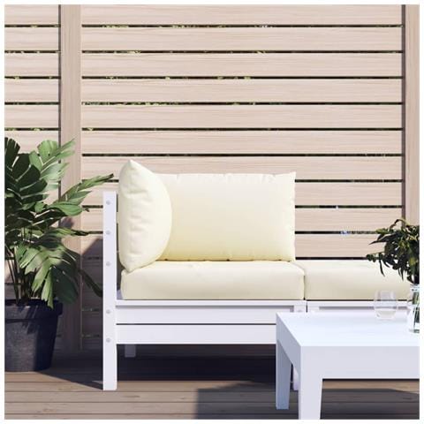 Cuscini Per Pallet 3 Pz Bianco Crema In Tessuto Oxford - Foto 1