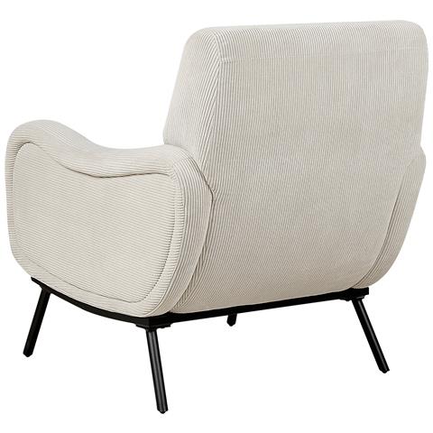 Poltrona Velluto A Coste Grigio Chiaro Almind - Foto 2