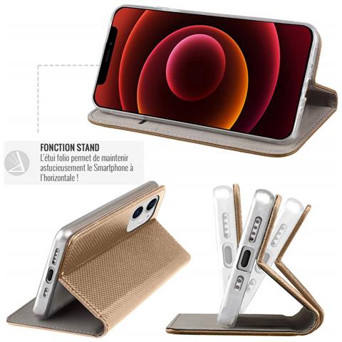 Custodia Folio Per Samsung Galaxy A53 5g Magnetica Funzione Supporto, Oro - Foto 4