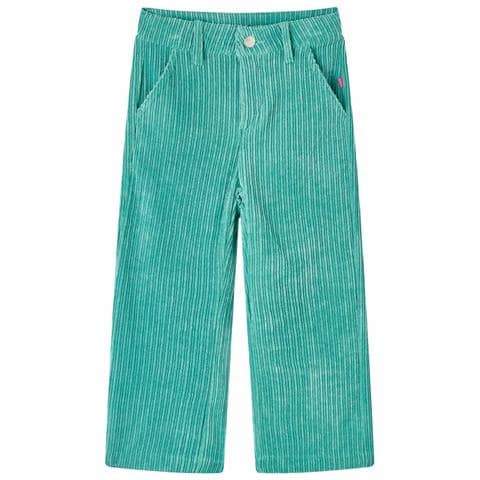 Pantaloni Per Bambini In Velluto A Coste Verde Menta 128 - Foto 1